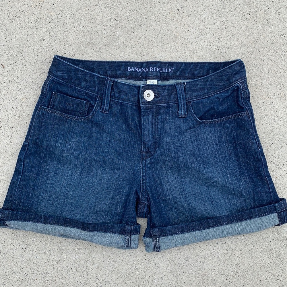 Banana Republic Denim Shorts Rolled Cuff Classic Skinny Fit Vintage Y2K Capsule
